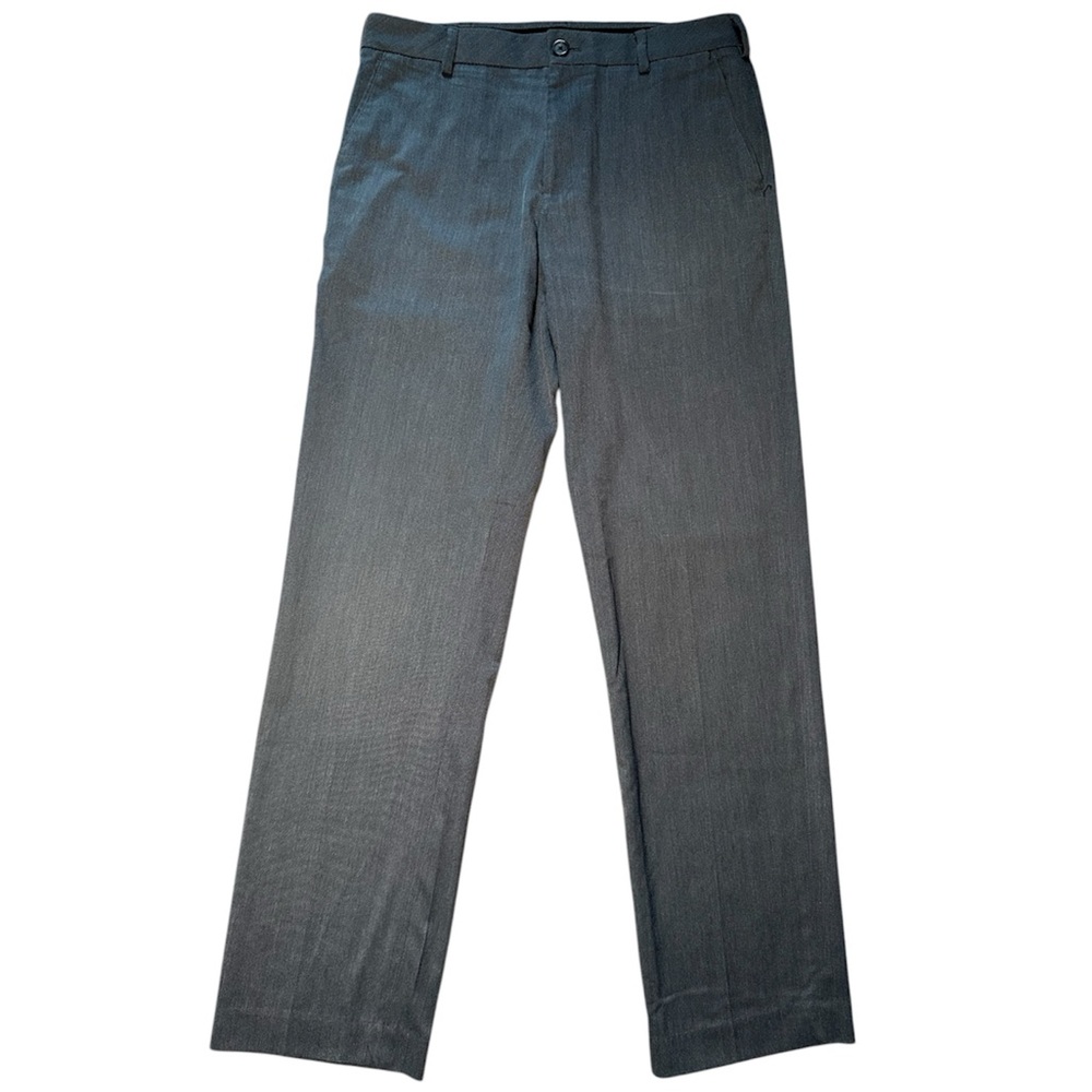Van Heusen Men's Gray Dress Pants Flat Front Formal Trousers 30x32
